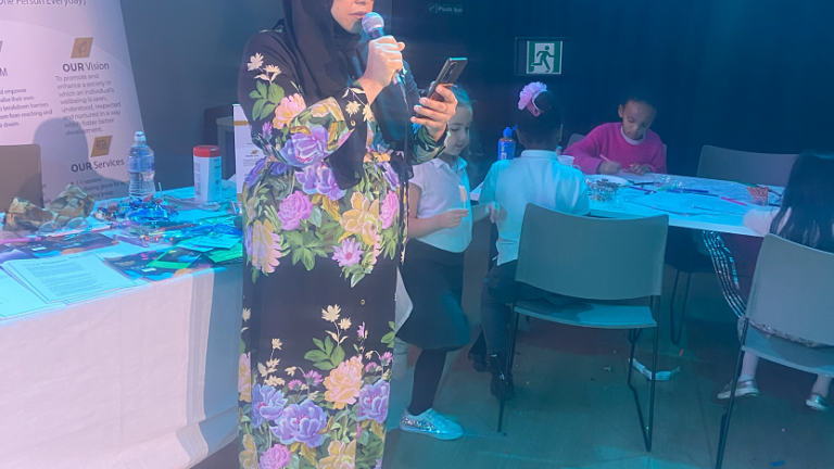 Women speaking at international women's day event